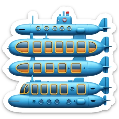 submarine floorplan, interior cutaway, labeled rooms, technical drawing, flat simple emoji style sticker