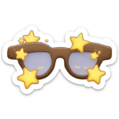 caca rosde avec des étoiles qui brille comme des arcs en ciel sticker