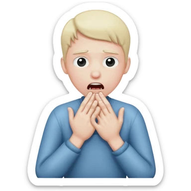 An person choking them self whit their own hands  sticker