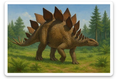 Stegosaurus sticker
