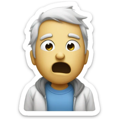 Human grossed out by noise sticker