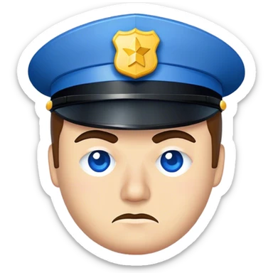 pixel block face emoji police sticker