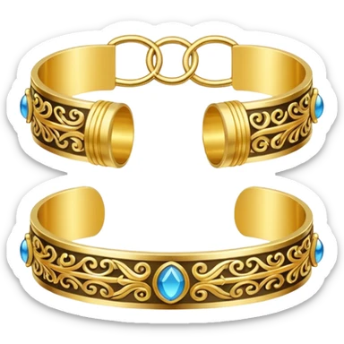 Golden cuffs sticker