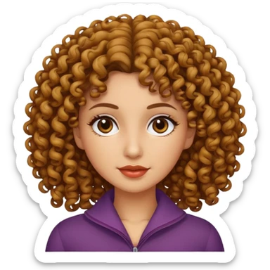 Morena con pelo crespo sticker