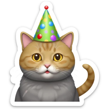 chartreux qui fait la fête sticker