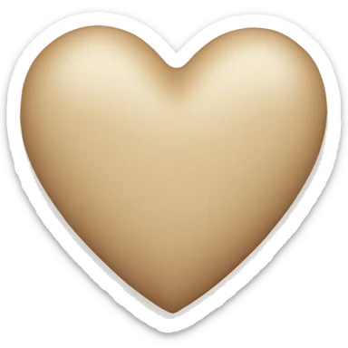 beige heart sticker