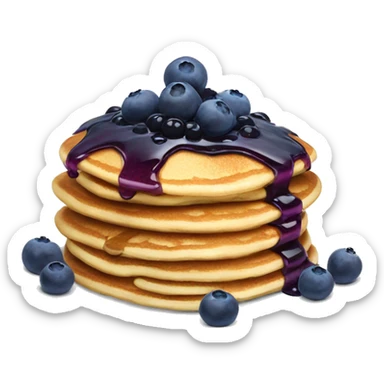 Pancakes with a blueberry on top sticker
