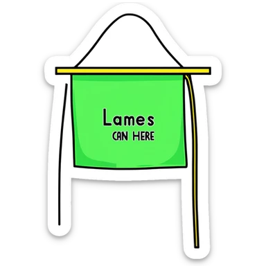 A sign that says lames can hang here sticker