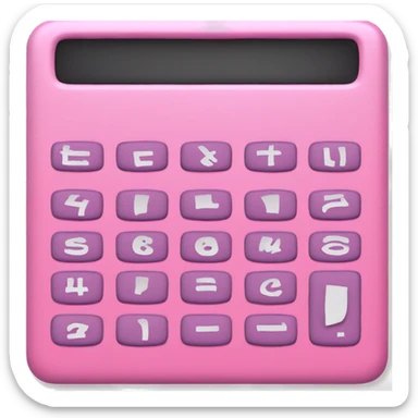 Pink calculator  sticker