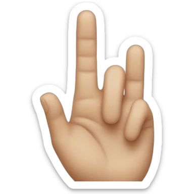 two Fingers showing small amount sticker