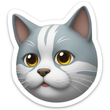 cat with a covid mask sticker