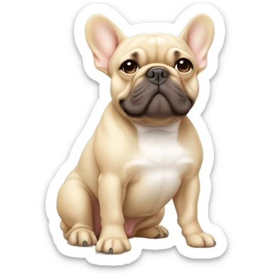 light tan french bulldog sticker