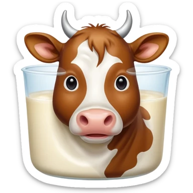 cow in a milk sticker