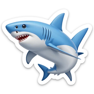 Shark with blue nike shoes sticker