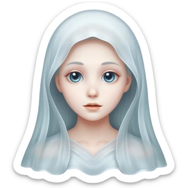 pretty ghost please sticker