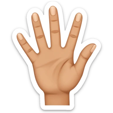 yvl hand sign, just have all five fingers out, besides ring finger and pinky  sticker