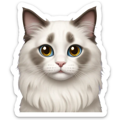 Perfect princess ragdoll kitty sticker