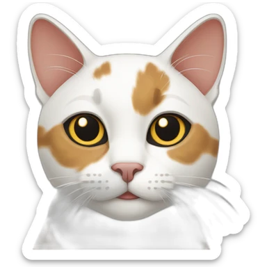 Tricolored cat sticker