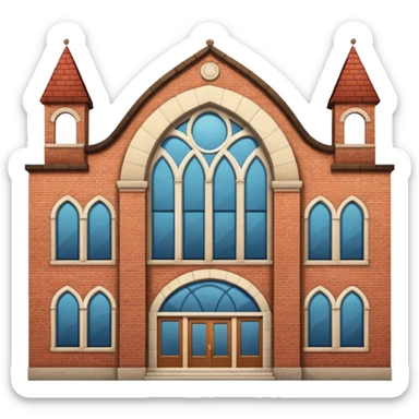 a full view of school building  sticker