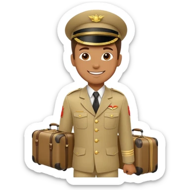 bellboy luggage car sticker