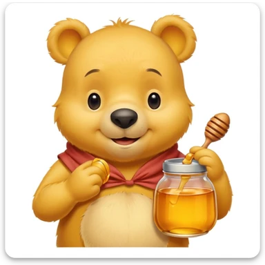 Cute bear like Winnie the pooh sticker