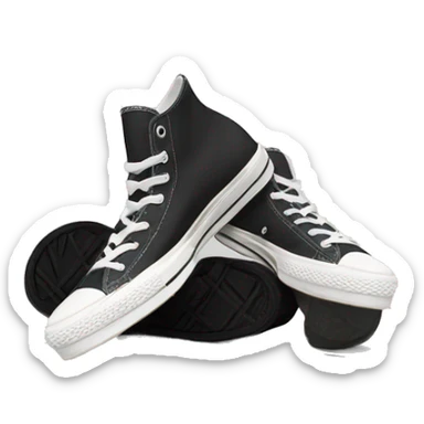 Black and white platform converse sticker