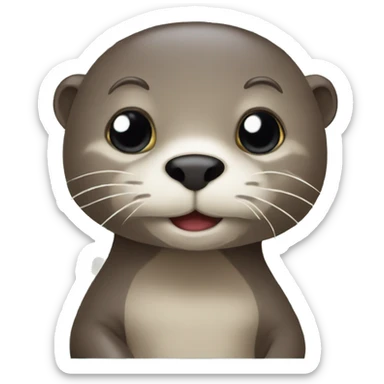 Otter with sudoku sticker