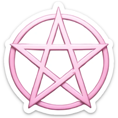 Light Pink pentacle sticker