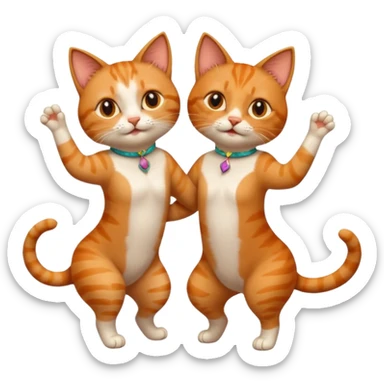 Cats couple salsa dancing  sticker