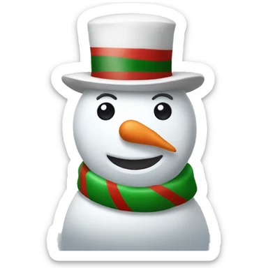 christmas snowman sticker