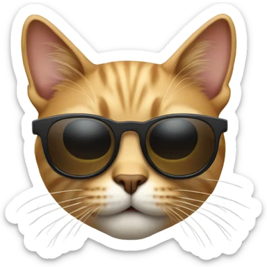 Cat with sunglasses sticker
