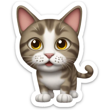 cat in funny shoes sticker