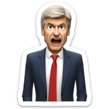 arsene wenger conceding a 95th minute equaliser sticker