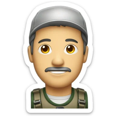 man with a fishing line inside a boat sticker