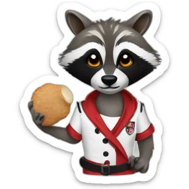racoon cheff with River Plate T-shirt sticker