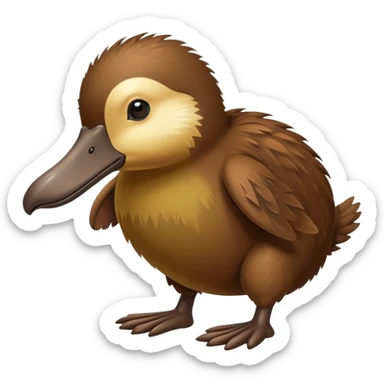 a kiwi bird mixed with a platypus sticker