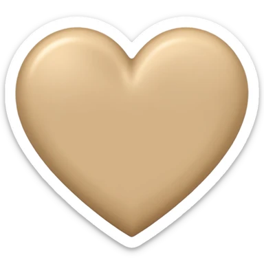 beige hart sticker