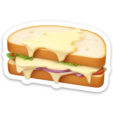 Sandwich with cheese and mayo sticker