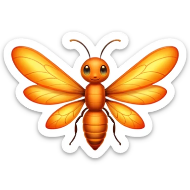Firefly with fire for wings sticker