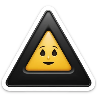Minimalist, high-contrast emoji logo representing the Dark Triad personality traits. A clean black triangle as the main shape, inside three original symbolic icons:psychopaty, narcissim and machiavellianism .Smooth vector style,dark aesthetic, 4K. sticker