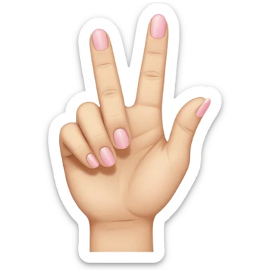 Hand with only middle finger, thumb, and pinky out sticker