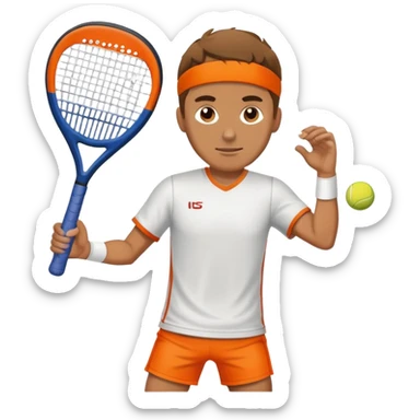 Pádel playing man sticker