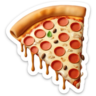 Poop eating pizza sticker