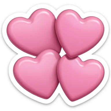 pink hearts and pink candy sticker