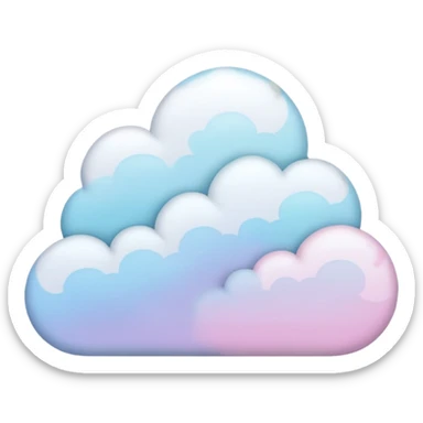Pastel clouds  sticker