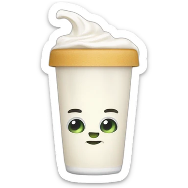 sour cream bottle with a human hand doing thumbs down sticker