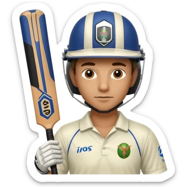 cricket batsman sticker