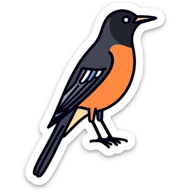 nightingale bird sticker