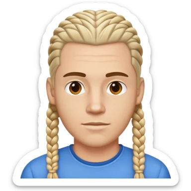 White guy with cornrows sticker