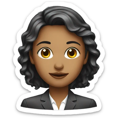 young woman buisness sticker